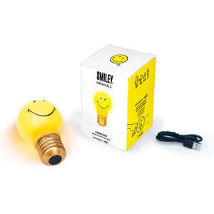 Suck UK Cordless Smiley Rechargeable Lightbulb